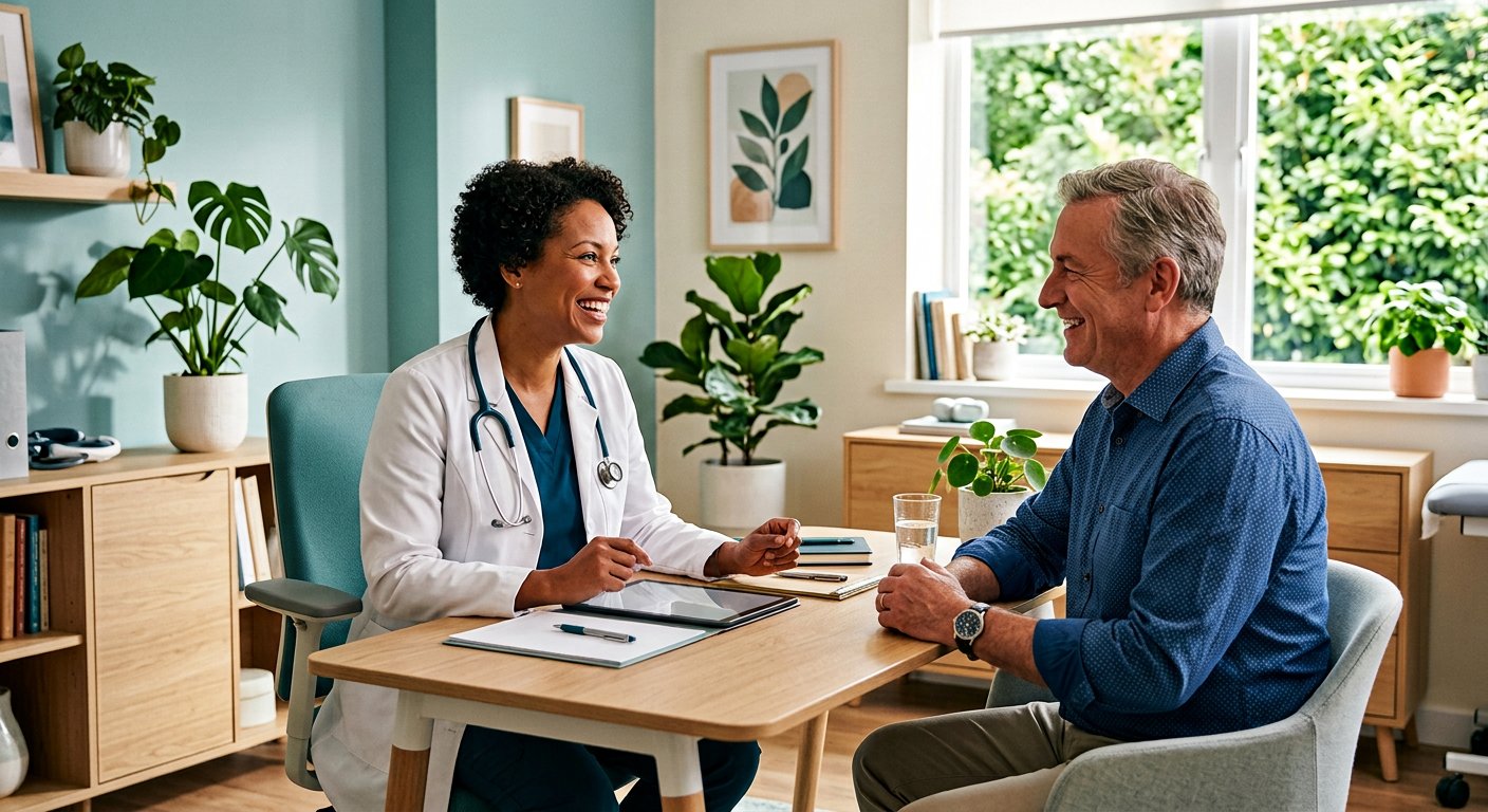 A Preventive Health Lab clinician with a patient